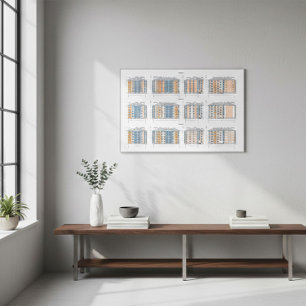 Urban Byggnadsritning Väggkonstaffisch Poster