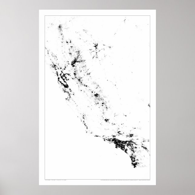 Urban California Census Dotmap Poster (Framsidan)