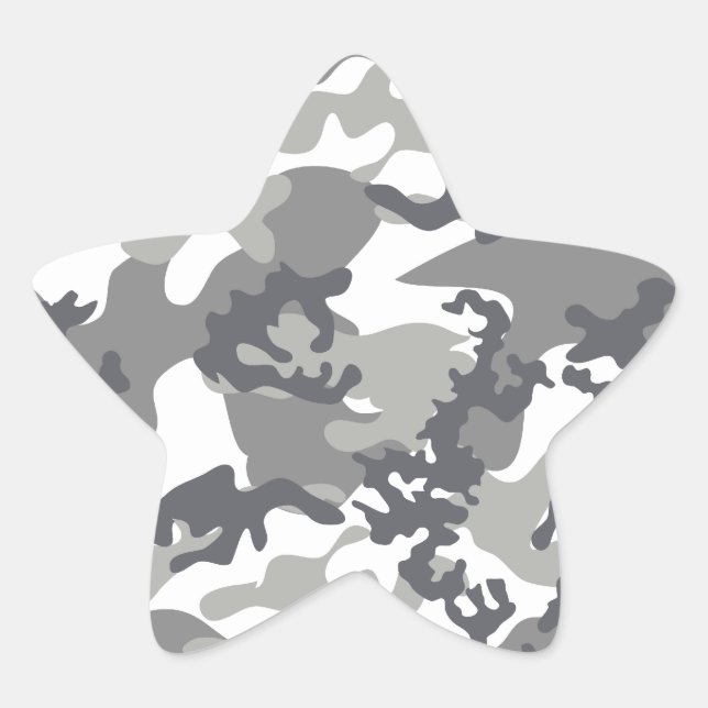 Urban Camo Stickers Stjärnformat Klistermärke (Framsida)