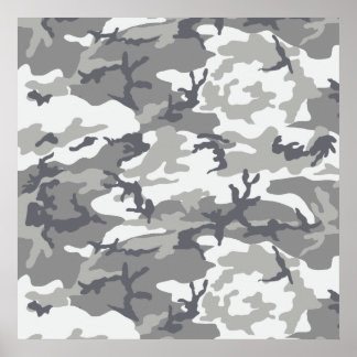 Urban Camoflage Mönster i Grays och White Poster
