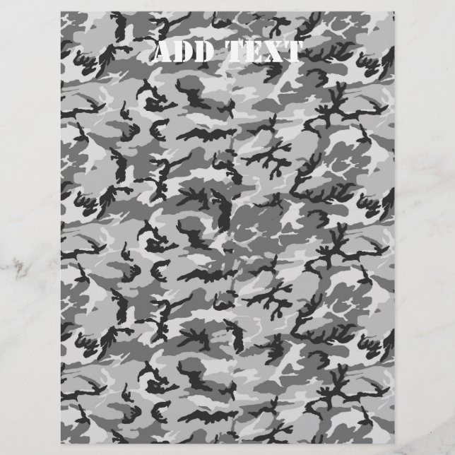 Urban Camouflage Mönster - Black & Grått (Framsida)