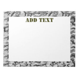 Urban Camouflage Mönster - Black & Grått Anteckningsblock