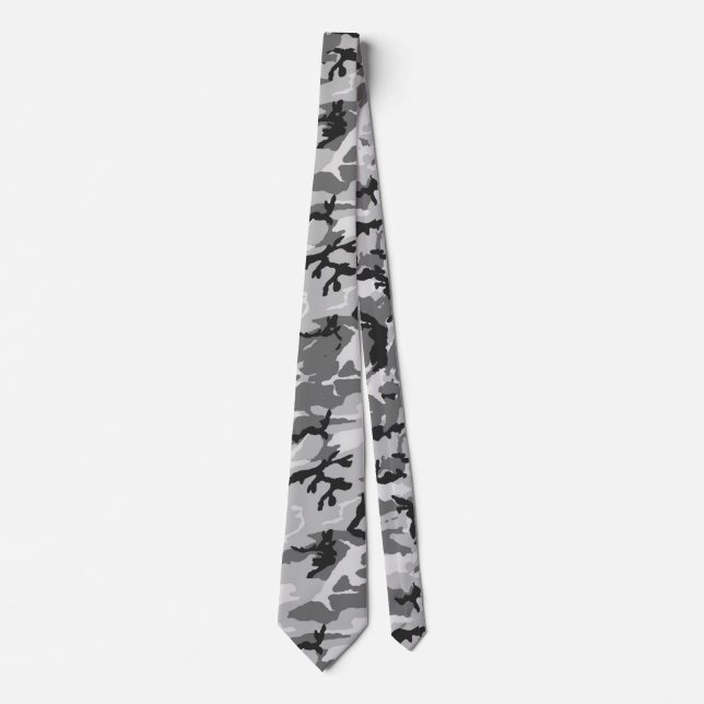 Urban Camouflage Mönster - Black & Grått Neck Tie Slips (Framsida)