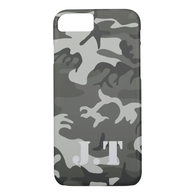 Urban Camouflage Mönster Monogram Case-Mate iPhone Skal (Baksida)