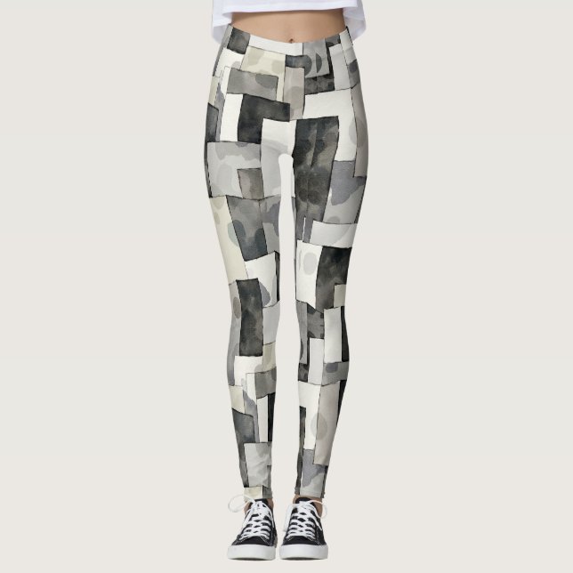 Urban Camouflage Seamless Mönster Leggings (Framsida)