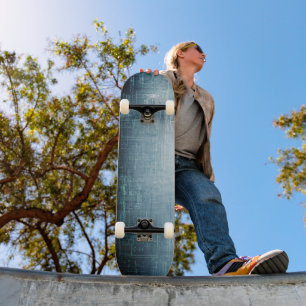 Urban Canvas: Artistic Blueprint Skateboard
