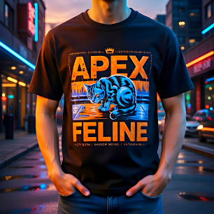 Urban Cat Lover Streetwear Rolig Apex Feline T-shi T Shirt