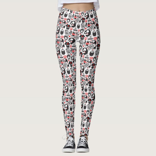 Urban Chaos Klotterleggings Leggings (Framsida)