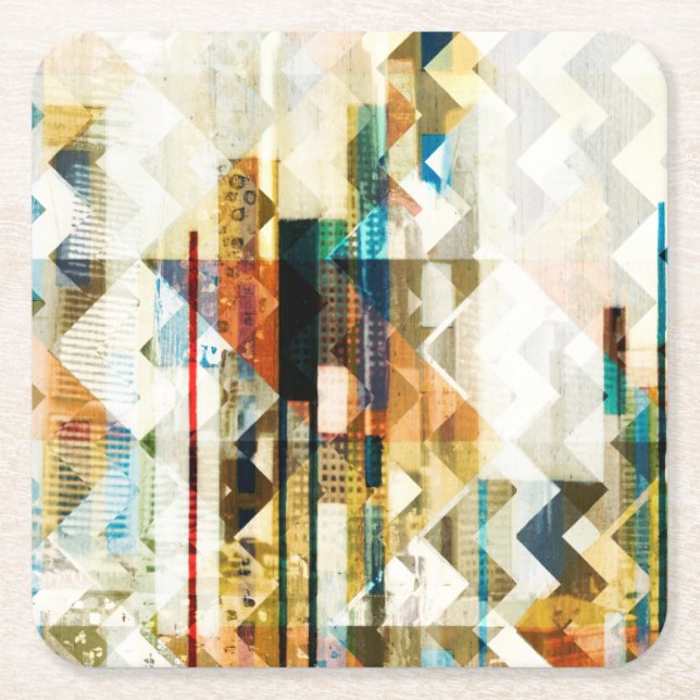 Urban Chevron II Underlägg Papper Kvadrat (Framsidan)