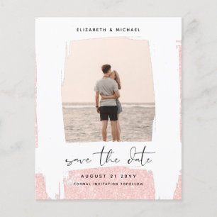 Urban Chic Minimalist FOTO Spara Datum BUDGET Flygblad