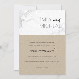 URBAN CHIC RUSTIC KRAFT MARBLE VOW RENEWAL INBJUDA TACK KORT