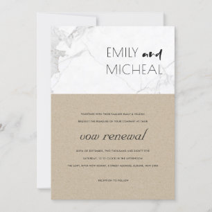 URBAN CHIC RUSTIC KRAFT MARBLE VOW RENEWAL INBJUDA TACK KORT