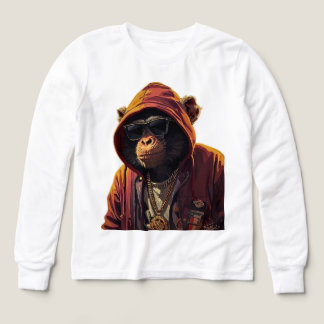 Urban Chimp – Cool Chimpanzee with Hoodie and Gold T Shirt