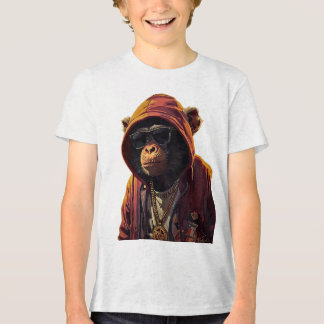 Urban Chimp – Cool Schimpans med Hoodie och Guld T Shirt
