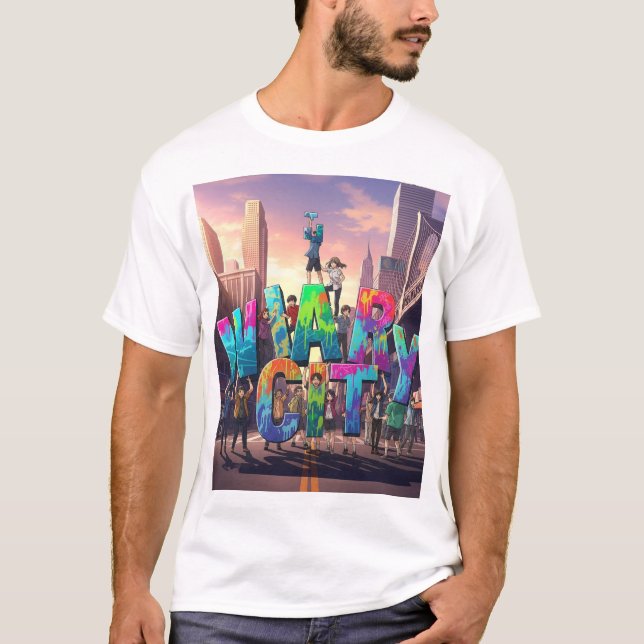 Urban City Graffiti Power T Shirt (Framsida)