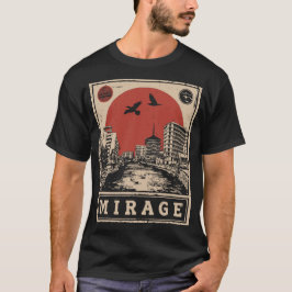 Urban Cityscape Illusion Film Noir Design T Shirt