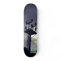 Urban Cityscape Riding Rails Skateboard