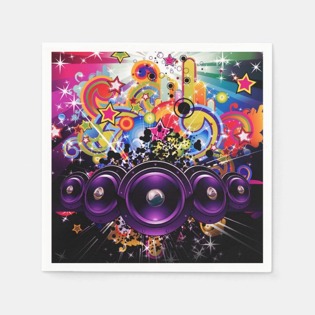 Urban Club Hip Hop DJ Dans Dansevenemang Pappersservett (Framsidan)