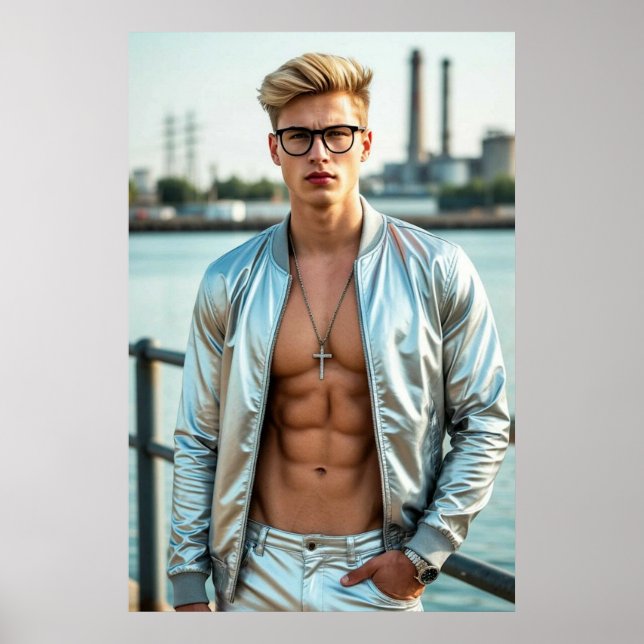 Urban Confidence – Metallisk Stil Affisch (Framsidan)