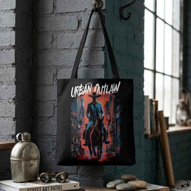 Urban Cowboy Graffiti Kantig Modern Västlig Tygkasse (Skapare uppladdad)