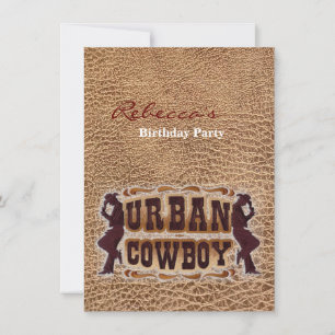 Urban Cowboy med Westernare verktyg Inbjudningar