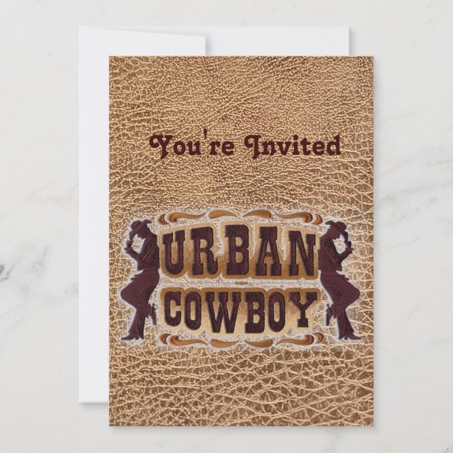 Urban Cowboy med Westernare verktyg Inbjudningar (Framsida)