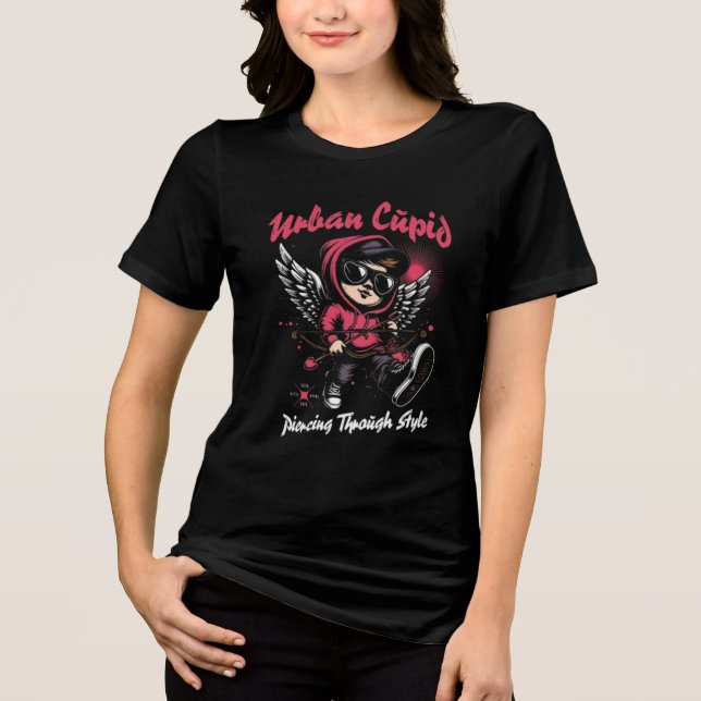 Urban Cupid - Piercing genom Stil T Shirt (Framsida)