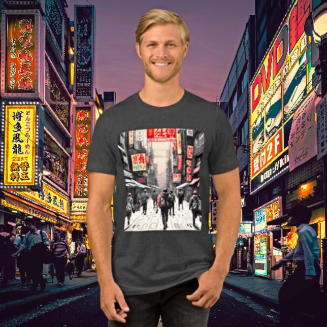 Urban Cyberpunk Vibes - Japansk gatukonst T Shirt (Skapare uppladdad)