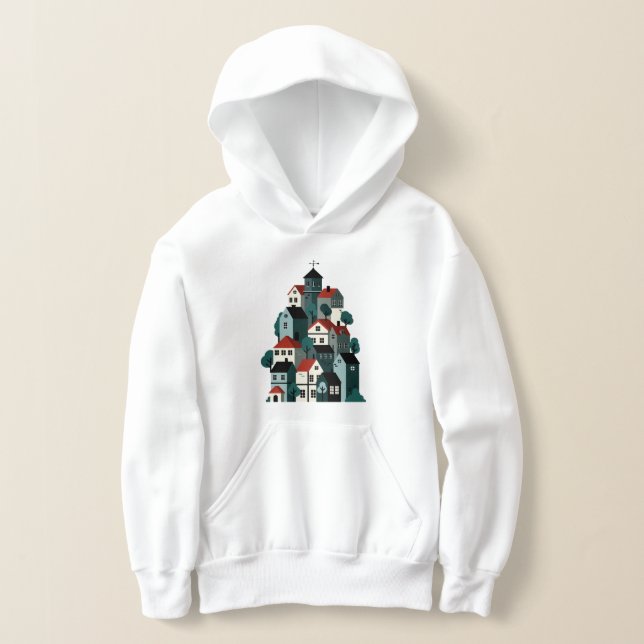 Urban design av byggnader t shirt (Laydown)
