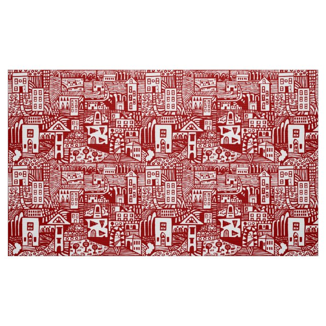 Urban Dream - Ruby Red Tyg (Fat Quarter)