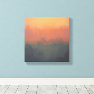 Urban Dreamscape vid Sunset - Abstrakt Cityscape A Canvastryck