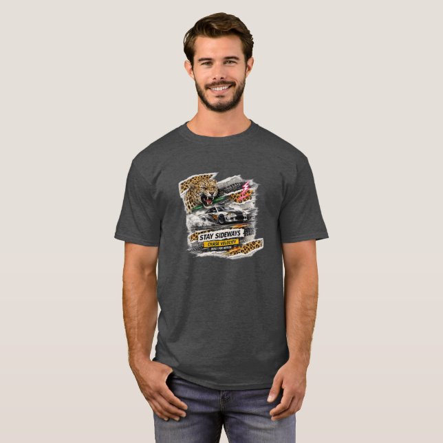 Urban Drift Leopard Collagekonst T Shirt (Hel framsida)