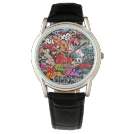 Urban dynamic street Art Graffiti art mönster Armbandsur