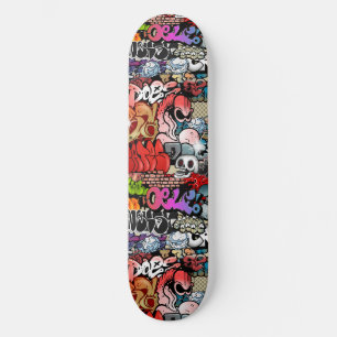 Urban dynamic street Art Graffiti art mönster Skateboard Bräda 19,5 Cm