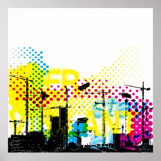 Urban dystopiskt landskap poster (Framsidan)