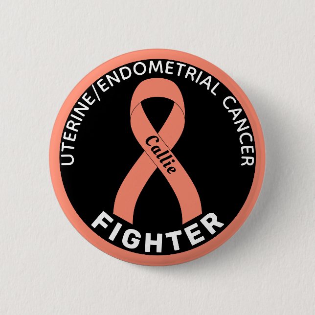 Urban Endometrial Cancer Fighter Ribbon Black Knapp (Framsida)
