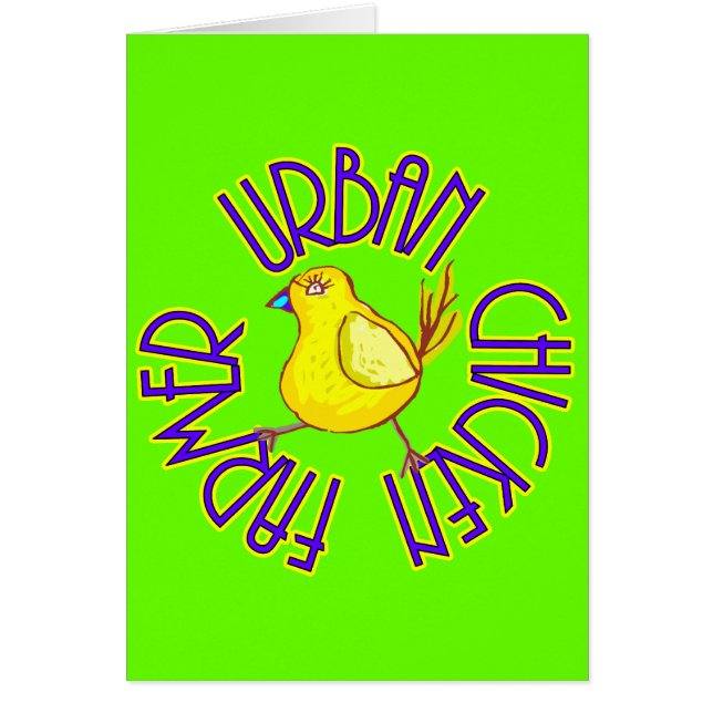 Urban feg bonde hälsningskort (Framsidan)