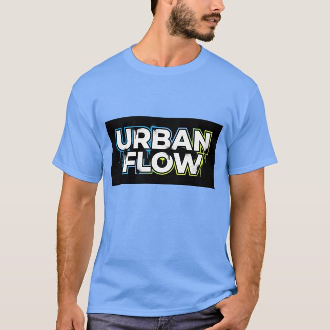 Urban Flow Streetwear Logotyp T-shirt (Framsida)
