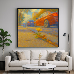 Urban Flower - Pastel Painting Stil Art Poster
