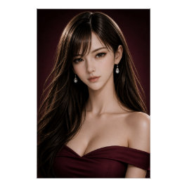 URBAN FLUID ELEGANCE — Velvet Gaze Poster Perfect Poster