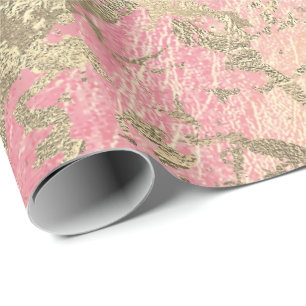 Urban för Unicorn för rosa marmor för Lux guld- Presentpapper