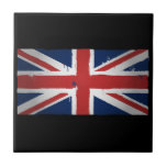 Urban Förenade kungariket Kakelplatta<br><div class="desc">Urban United Kingdom graffiti flagga med färgstänk på den.</div>