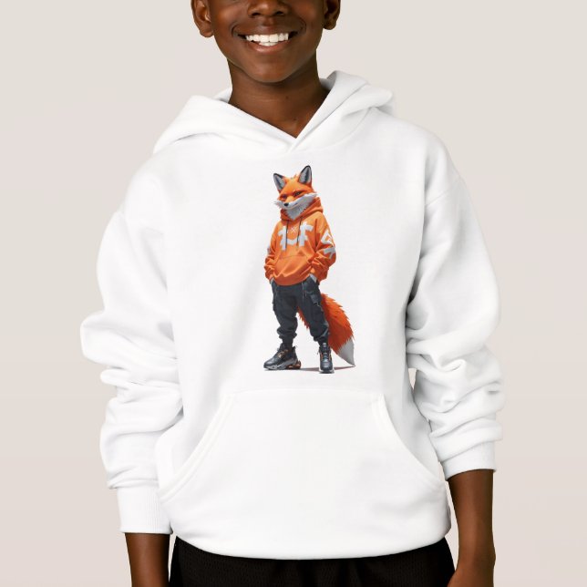 Urban Fox Vibes - Futuristiska Streetwear Design T Shirt (Framsida)