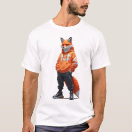 Urban Fox Vibes - Futuristiska Streetwear Design T Shirt