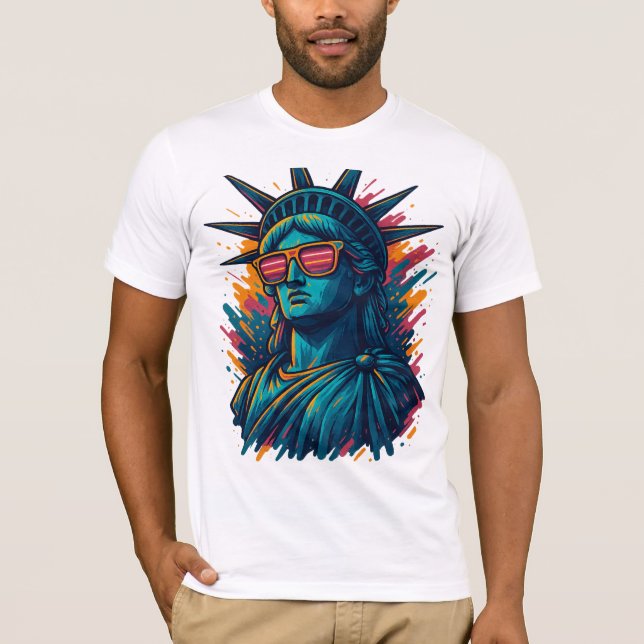 Urban Frihetsgudinnan Streetwear T-Shirt - NYC (Framsida)
