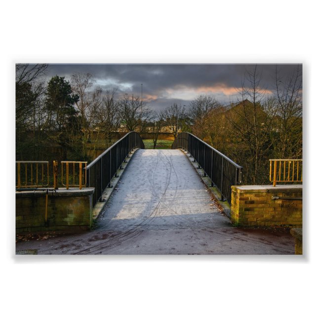 Urban Frosty Footbridge, Bradford Fototryck (Framsidan)