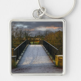 Urban Frosty Footbridge, Bradford Fyrkantig Silverfärgad Nyckelring