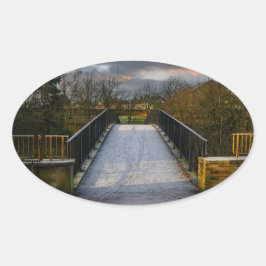Urban Frosty Footbridge, Bradford Ovalt Klistermärke