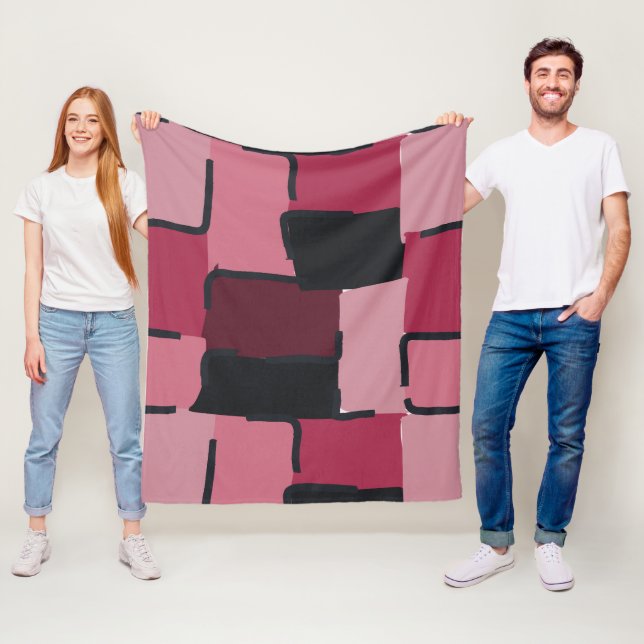 Urban Geo | Blush Muted | Hero Mönster Fleecefilt (På plats)
