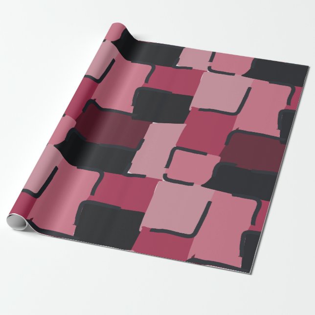 Urban Geo | Blush Muted | Hero Mönster Presentpapper (Utrullad)